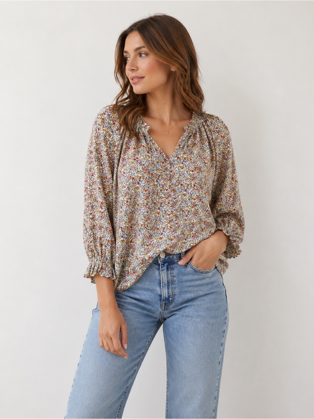 Cynthia Rowley Multicolor Floral Blouse